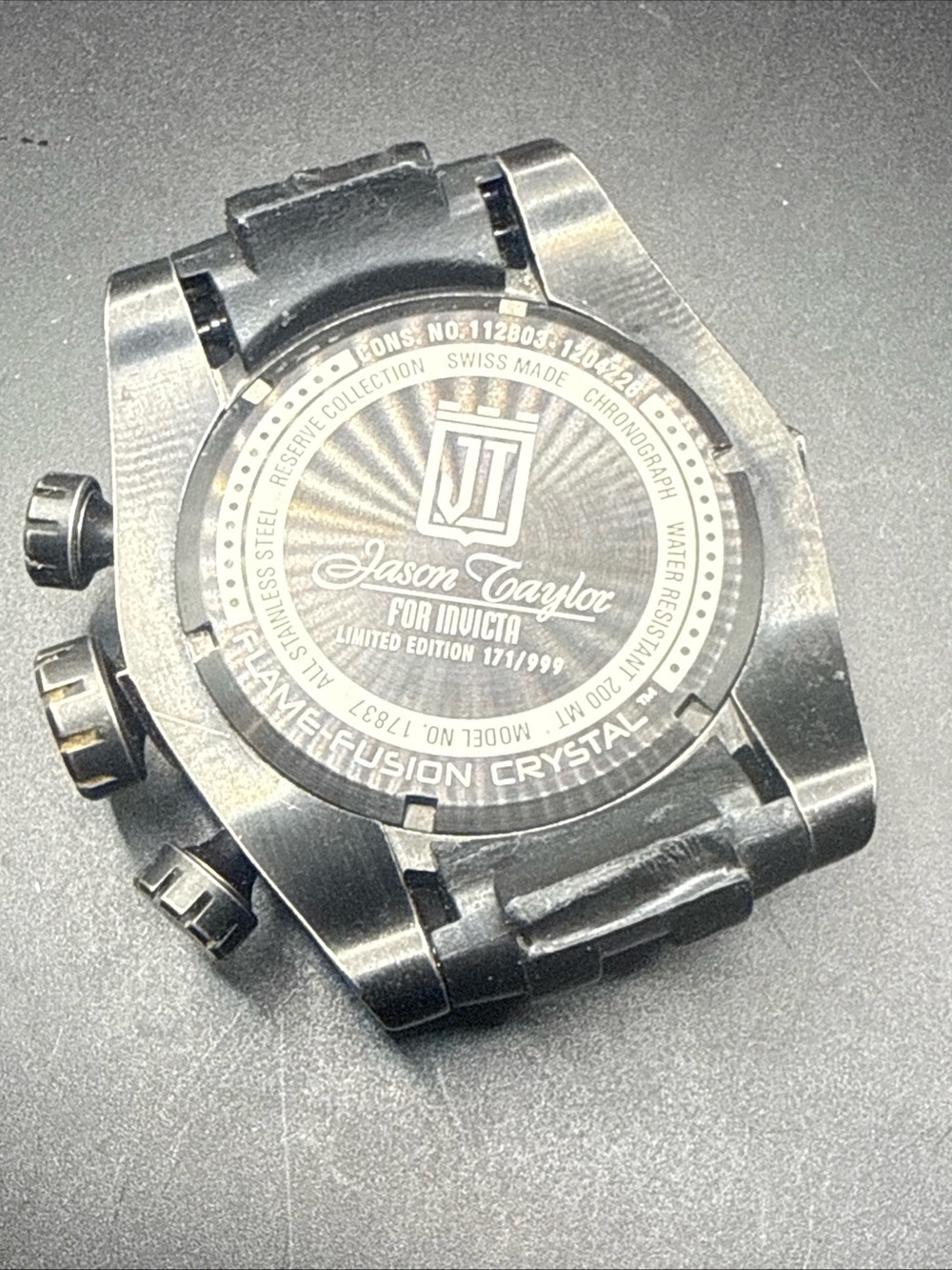 Invicta Reserve Jason Taylor #17838 Limited Edition 999 Made New Battery Needs B - Picture 5 of 7